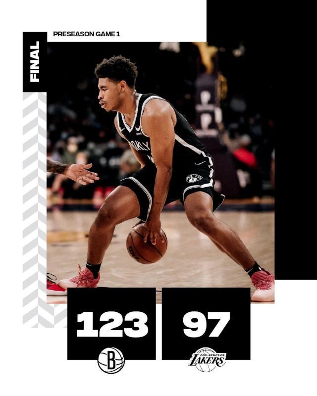 季前赛首秀21分全场最高 篮网新秀闪耀斯台普斯